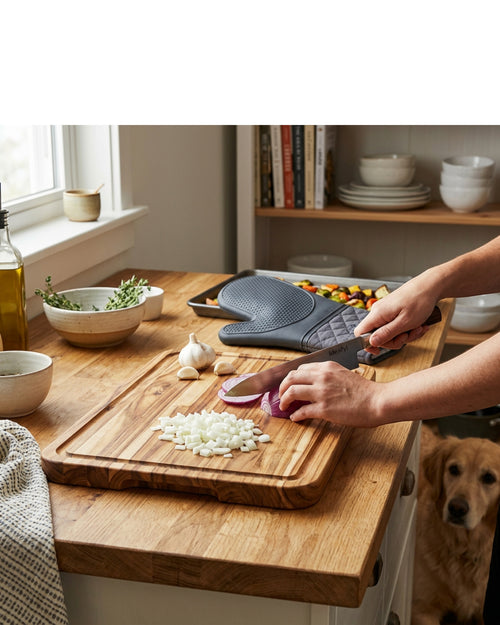 Ideafyl Turngrain Acacia Edge-Grain Cutting Board 15 x 11 in